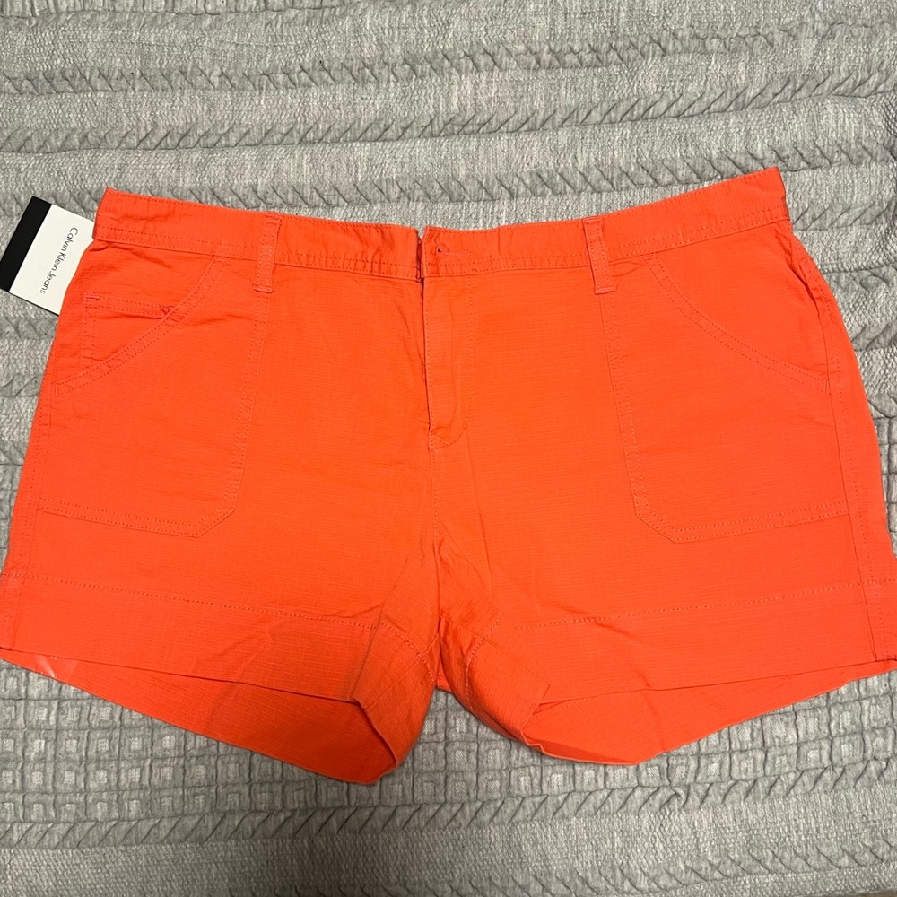 NWT - Orange Calvin Klein shorts